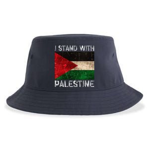 Support I Stand With Palestine Free Palestine Flag Sustainable Bucket Hat