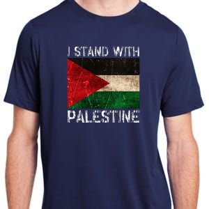 Support I Stand With Palestine Free Palestine Flag Adult ChromaSoft Performance T-Shirt