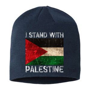 Support I Stand With Palestine Free Palestine Flag Sustainable Beanie