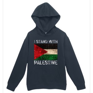 Support I Stand With Palestine Free Palestine Flag Urban Pullover Hoodie