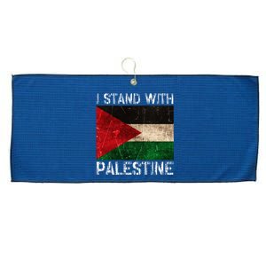 Support I Stand With Palestine Free Palestine Flag Large Microfiber Waffle Golf Towel