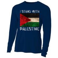 Support I Stand With Palestine Free Palestine Flag Cooling Performance Long Sleeve Crew