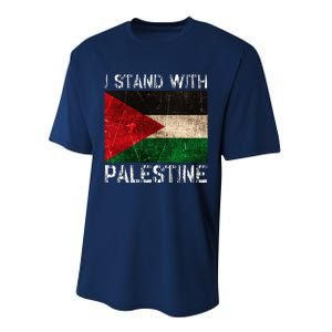 Support I Stand With Palestine Free Palestine Flag Performance Sprint T-Shirt