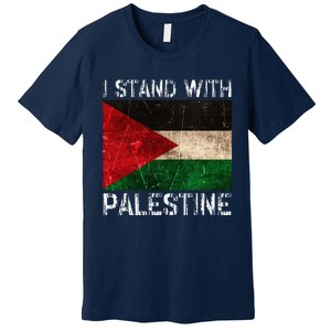 Support I Stand With Palestine Free Palestine Flag Premium T-Shirt