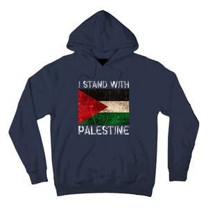 Support I Stand With Palestine Free Palestine Flag Tall Hoodie