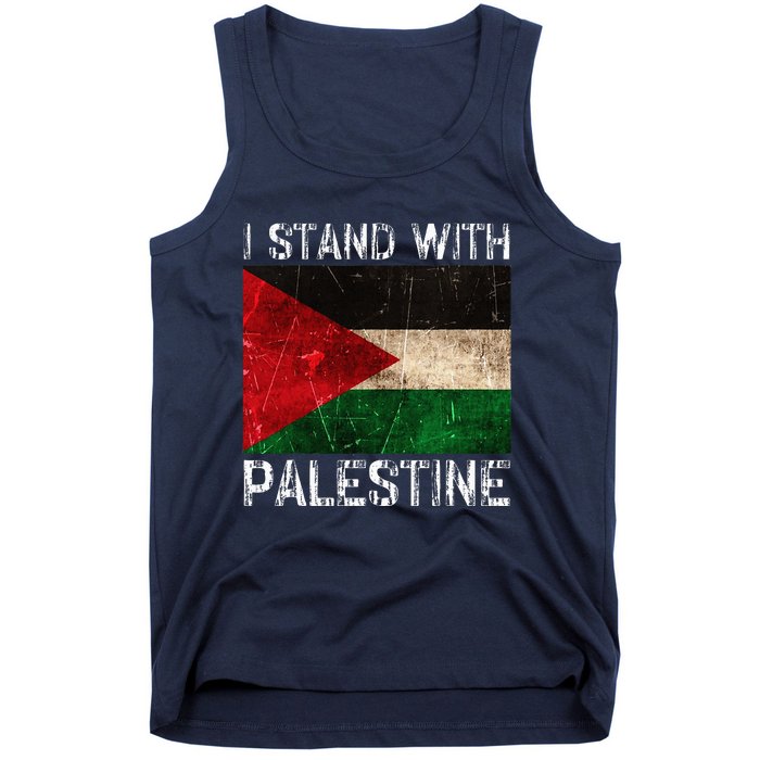 Support I Stand With Palestine Free Palestine Flag Tank Top