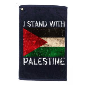 Support I Stand With Palestine Free Palestine Flag Platinum Collection Golf Towel