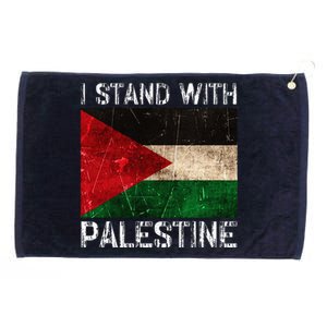 Support I Stand With Palestine Free Palestine Flag Grommeted Golf Towel