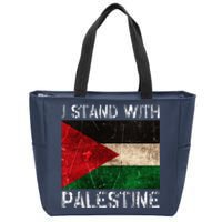 Support I Stand With Palestine Free Palestine Flag Zip Tote Bag