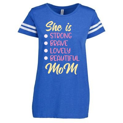 She Is Strong Mom T Enza Ladies Jersey Football T-Shirt