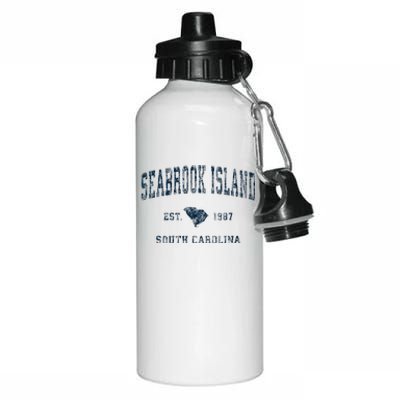 Seabrook Island South Carolina Sc Vintage Sports Aluminum Water Bottle