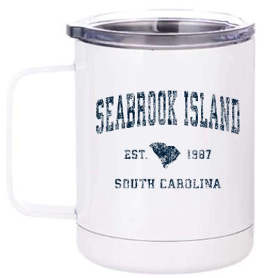 Seabrook Island South Carolina Sc Vintage Sports 12 oz Stainless Steel Tumbler Cup