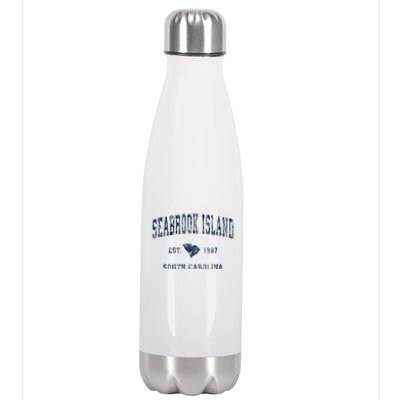 Seabrook Island South Carolina Sc Vintage Sports Stainless Steel Insulated Water Bottle