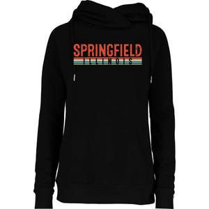 Springfield Illinois Womens Funnel Neck Pullover Hood