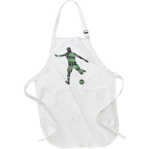 Soccer Illustration Full-Length Apron With Pockets