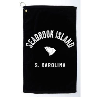 Seabrook Island South Carolina Sc Vintage 70s Athletic Sport Gift Platinum Collection Golf Towel