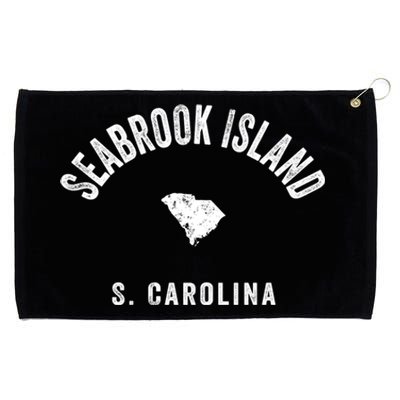 Seabrook Island South Carolina Sc Vintage 70s Athletic Sport Gift Grommeted Golf Towel