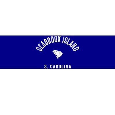 Seabrook Island South Carolina Sc Vintage 70s Athletic Sport Gift Bumper Sticker