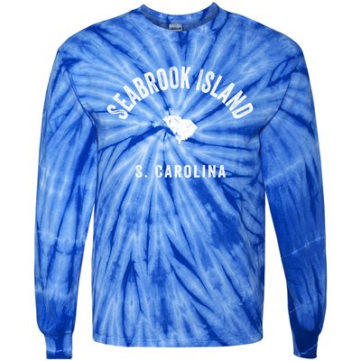 Seabrook Island South Carolina Sc Vintage 70s Athletic Sport Gift Tie-Dye Long Sleeve Shirt