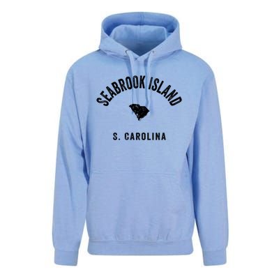 Seabrook Island South Carolina Sc Vintage 70s Athletic Sport Gift Unisex Surf Hoodie