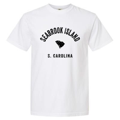 Seabrook Island South Carolina Sc Vintage 70s Athletic Sport Gift Garment-Dyed Heavyweight T-Shirt