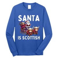 Santa Is Scottish Funny Christmas Scottish Heritage Gift Long Sleeve Shirt