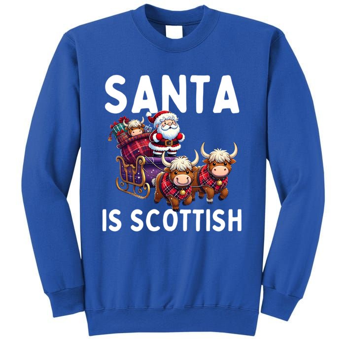 Santa Is Scottish Funny Christmas Scottish Heritage Gift Sweatshirt