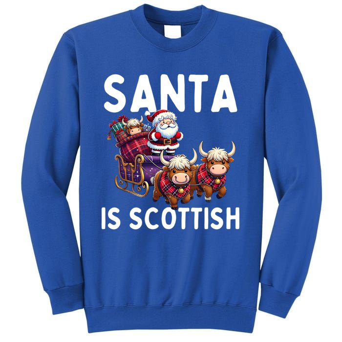 Santa Is Scottish Funny Christmas Scottish Heritage Gift Tall Sweatshirt