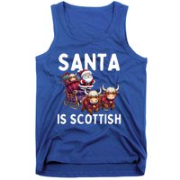 Santa Is Scottish Funny Christmas Scottish Heritage Gift Tank Top