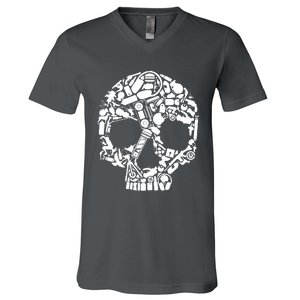 Skull Items Skull V-Neck T-Shirt