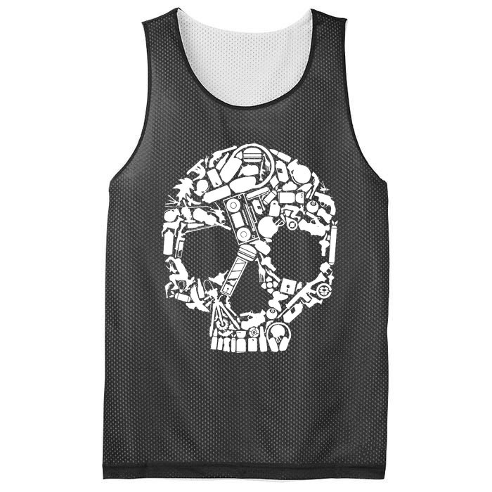 Skull Items Skull Mesh Reversible Basketball Jersey Tank