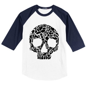 Skull Items Skull Baseball Sleeve Shirt