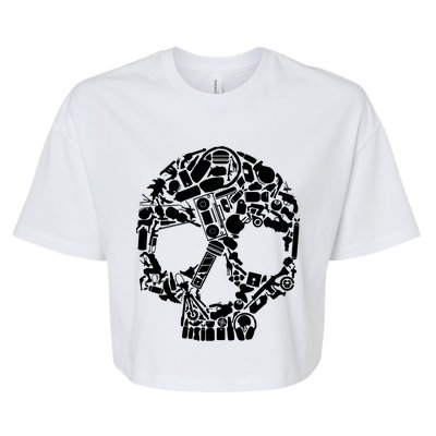 Skull Items Skull Bella+Canvas Jersey Crop Tee