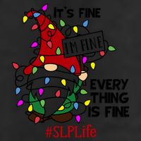 Slplife It S Fine I Am Fine Every Thing Is Fine Gift 7 Panel Mesh Trucker Snapback Hat