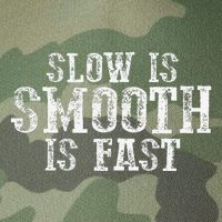 Slow Is Smooth Is Faster Precise Deliberate Controlled Legacy Tie Dye Trucker Hat