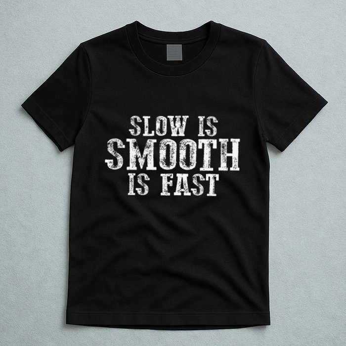 Slow Is Smooth Is Faster Precise Deliberate Controlled T-Shirt