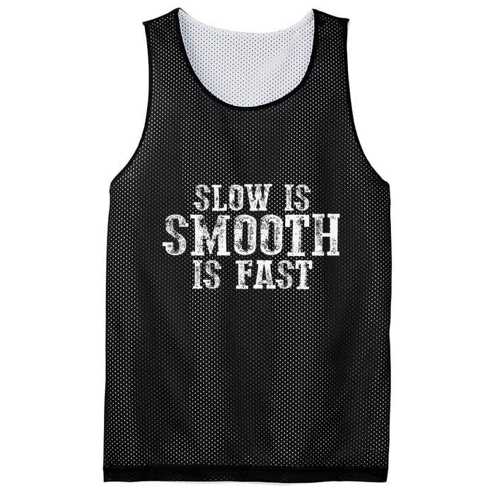 Slow Is Smooth Is Faster Precise Deliberate Controlled Mesh Reversible Basketball Jersey Tank