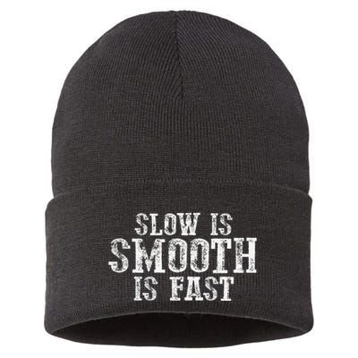 Slow Is Smooth Is Faster Precise Deliberate Controlled Sustainable Knit Beanie