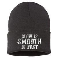 Slow Is Smooth Is Faster Precise Deliberate Controlled Sustainable Knit Beanie