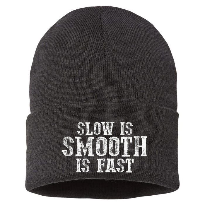 Slow Is Smooth Is Faster Precise Deliberate Controlled Sustainable Knit Beanie