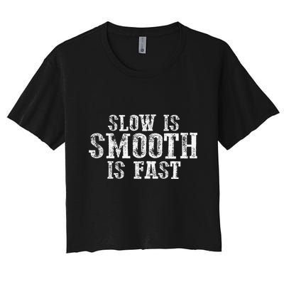 Slow Is Smooth Is Faster Precise Deliberate Controlled Crop Top