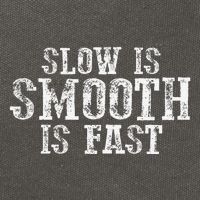 Slow Is Smooth Is Faster Precise Deliberate Controlled Cotton Canvas Backpack