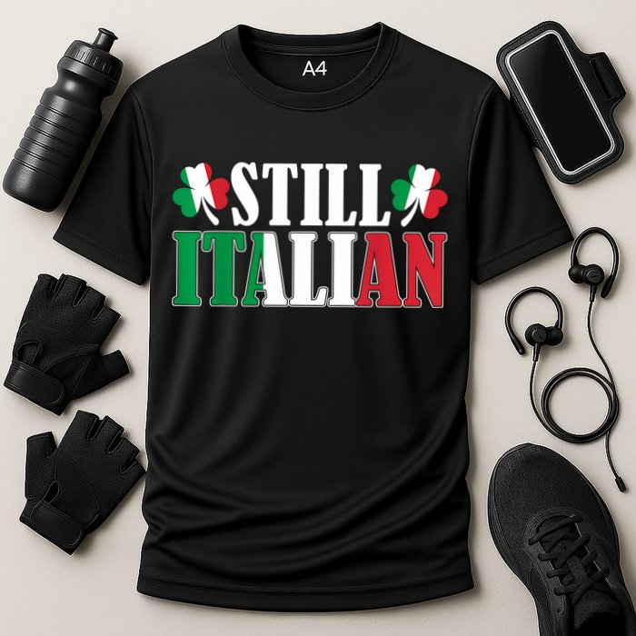 Still Italian Shamrocks St PatrickS Day Cooling Performance Crew T-Shirt