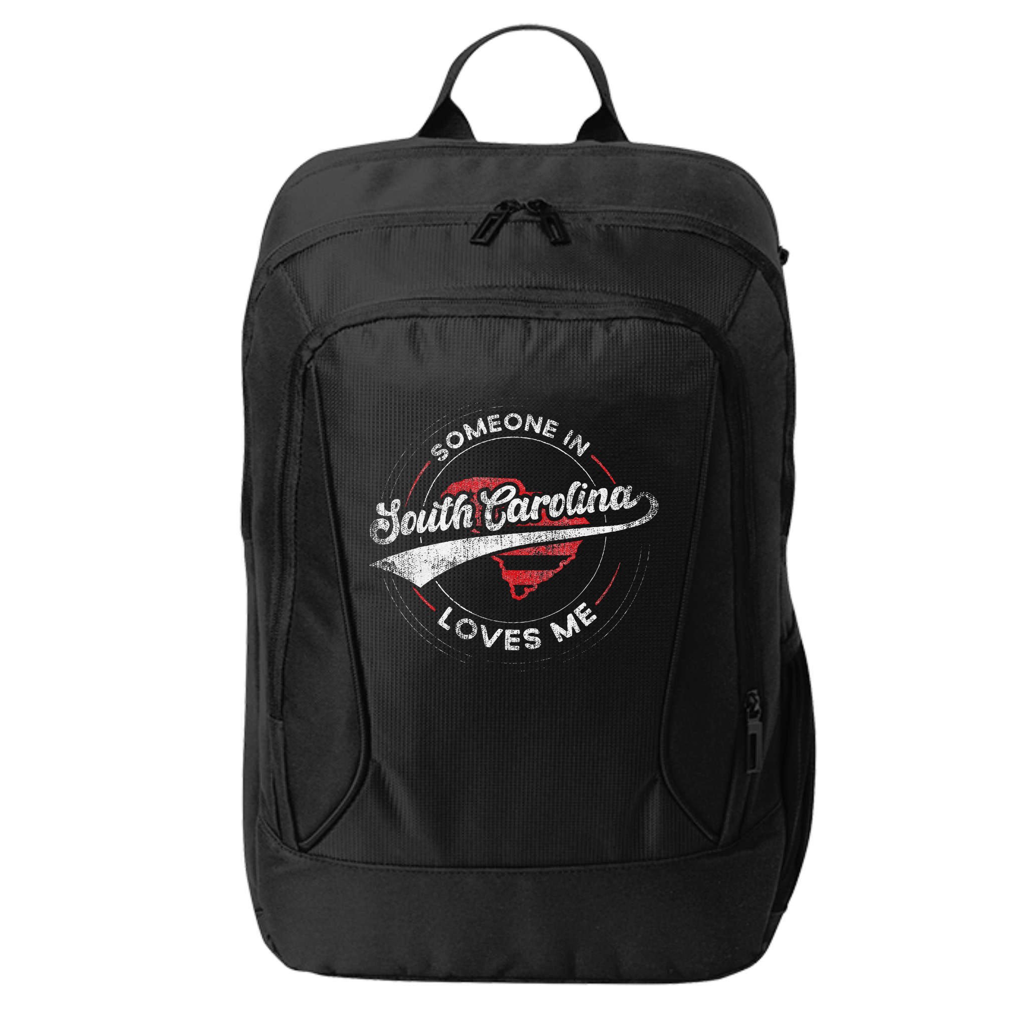 Someone In South Carolina Loves Me South Carolina City Backpack