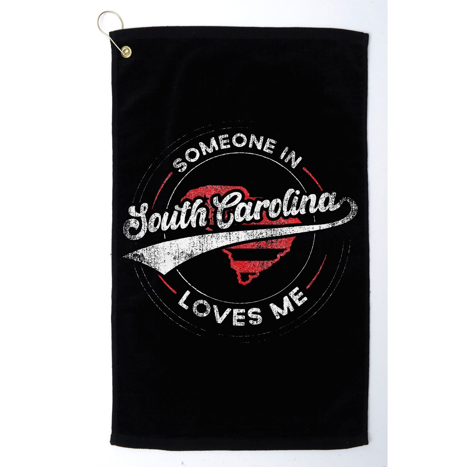 Someone In South Carolina Loves Me South Carolina Golf Towel