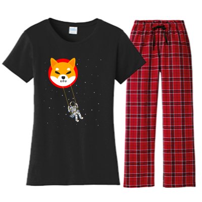 Shiba Inu Swing Army Cryptocurrency Token Doge Women's Flannel Pajama Set