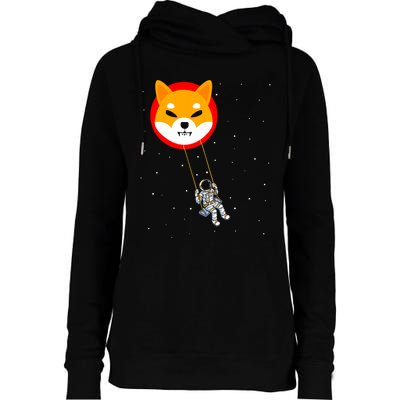 Shiba Inu Swing Army Cryptocurrency Token Doge Womens Funnel Neck Pullover Hood