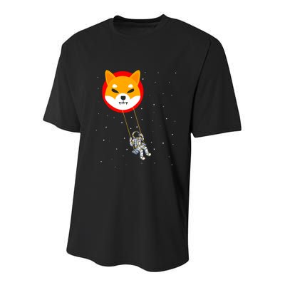 Shiba Inu Swing Army Cryptocurrency Token Doge Youth Performance Sprint T-Shirt
