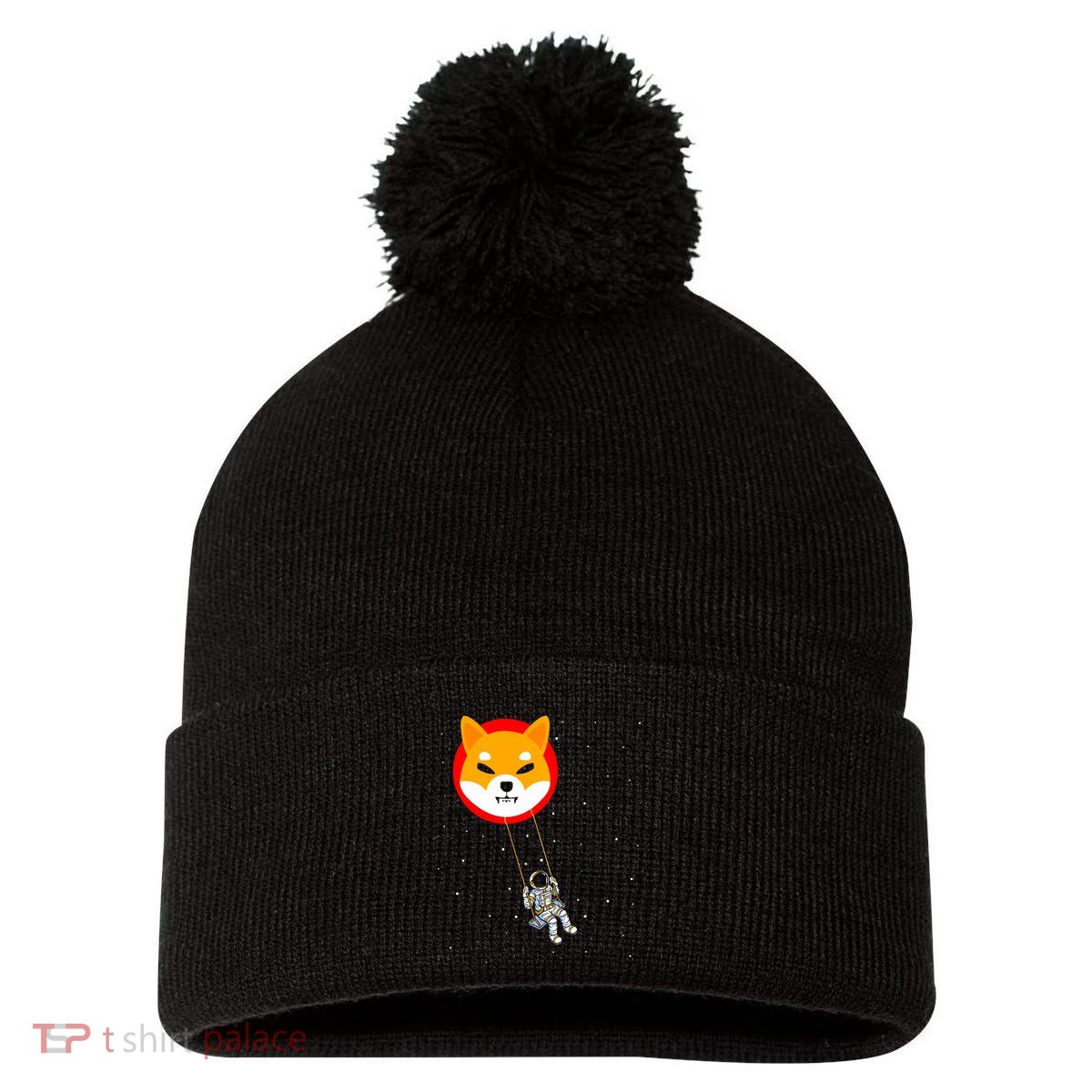 Shiba Inu Swing Army Cryptocurrency Token Doge Pom Pom 12in Knit Beanie