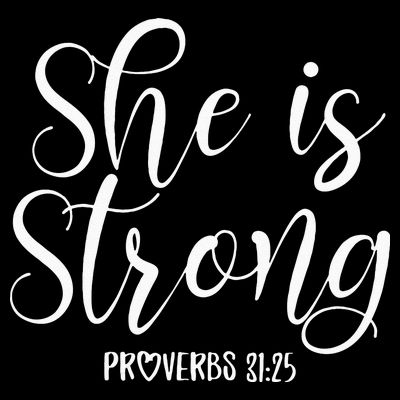 She Is Strong Proverbs 31 25 Gifts Christian Scripture T-Shirt